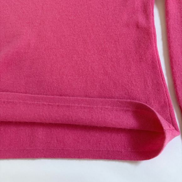 Pursuits Ltd Sweater Cashmere 2-ply cashmere v- neck pink size medium - Picture 8 of 10